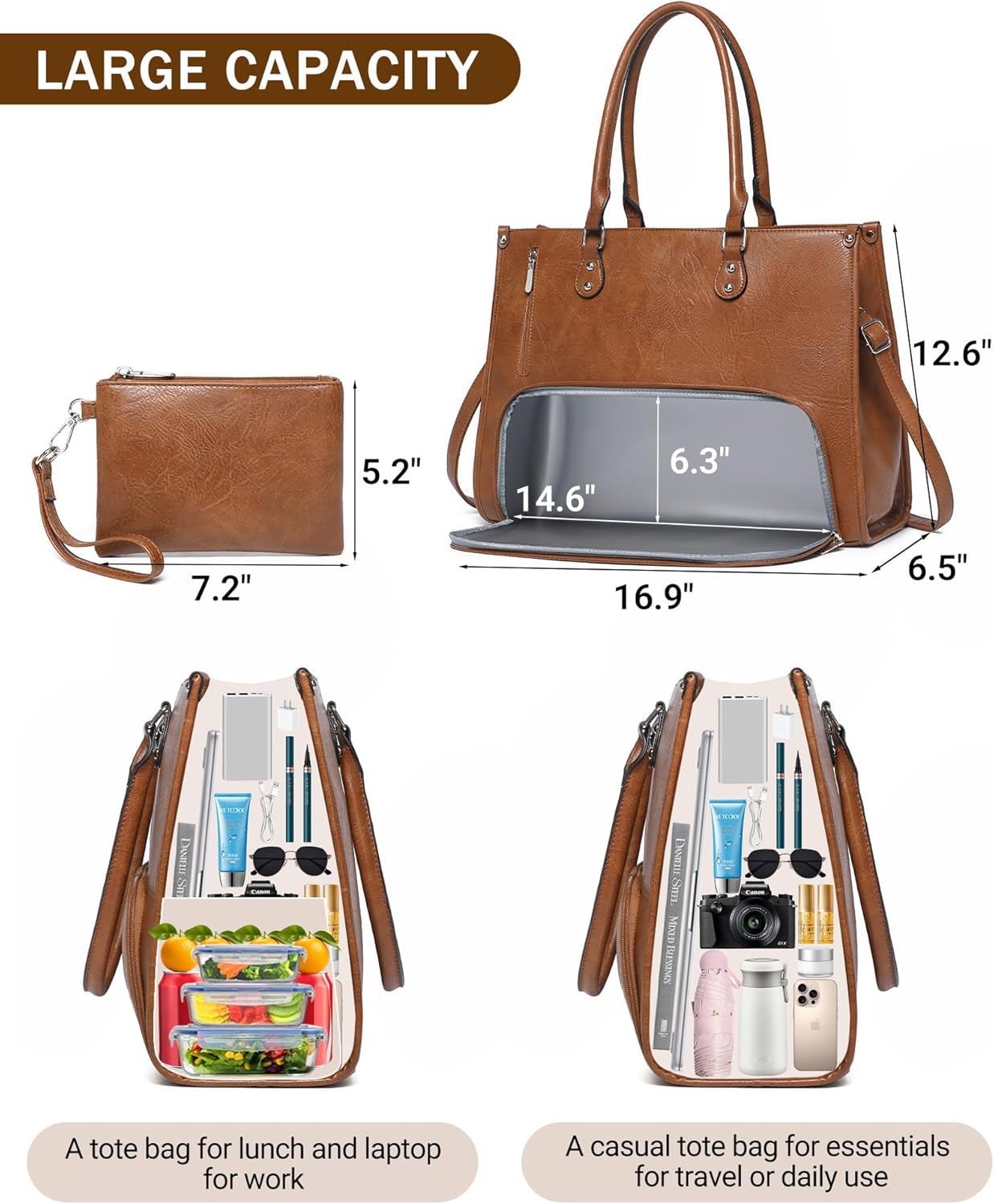 Laptop Backpack 15.6 - حقيبة لابتوب 2 في 1 مع