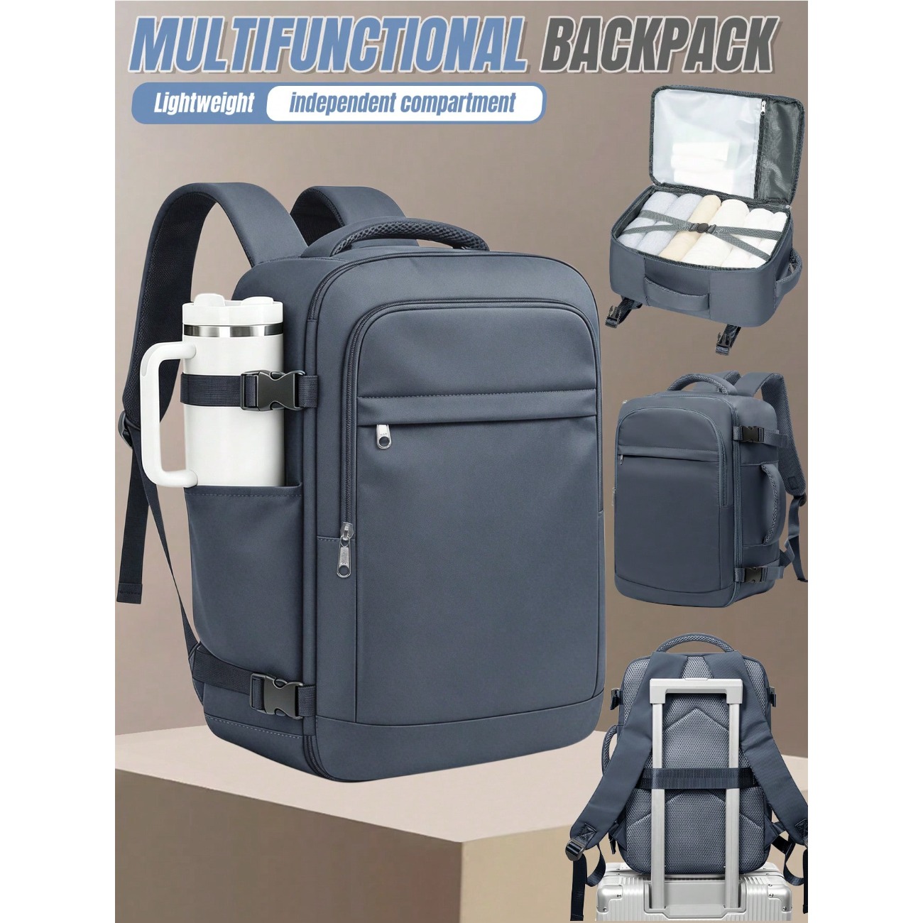 حقيبة ظهر خفيفة الوزن ذات سعة  - مراجعة Laptop Backpack 15.6 وسعره