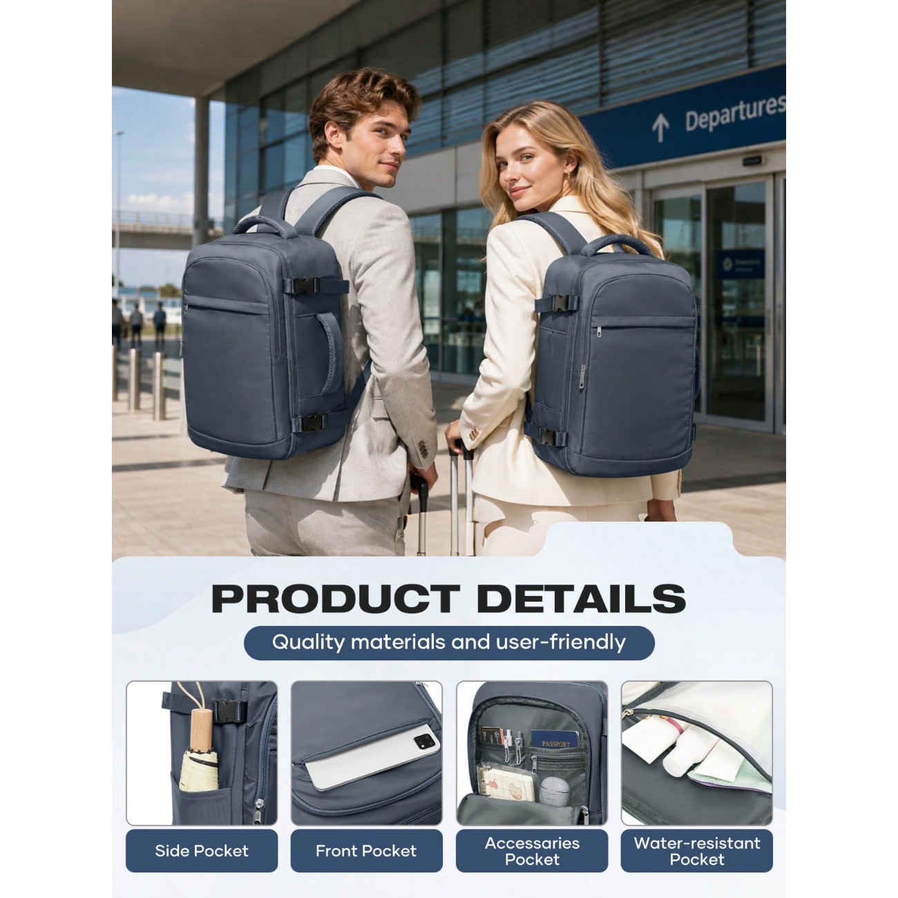 حقيبة ظهر خفيفة الوزن ذات سعة  - مراجعة Laptop Backpack 15.6 وسعره