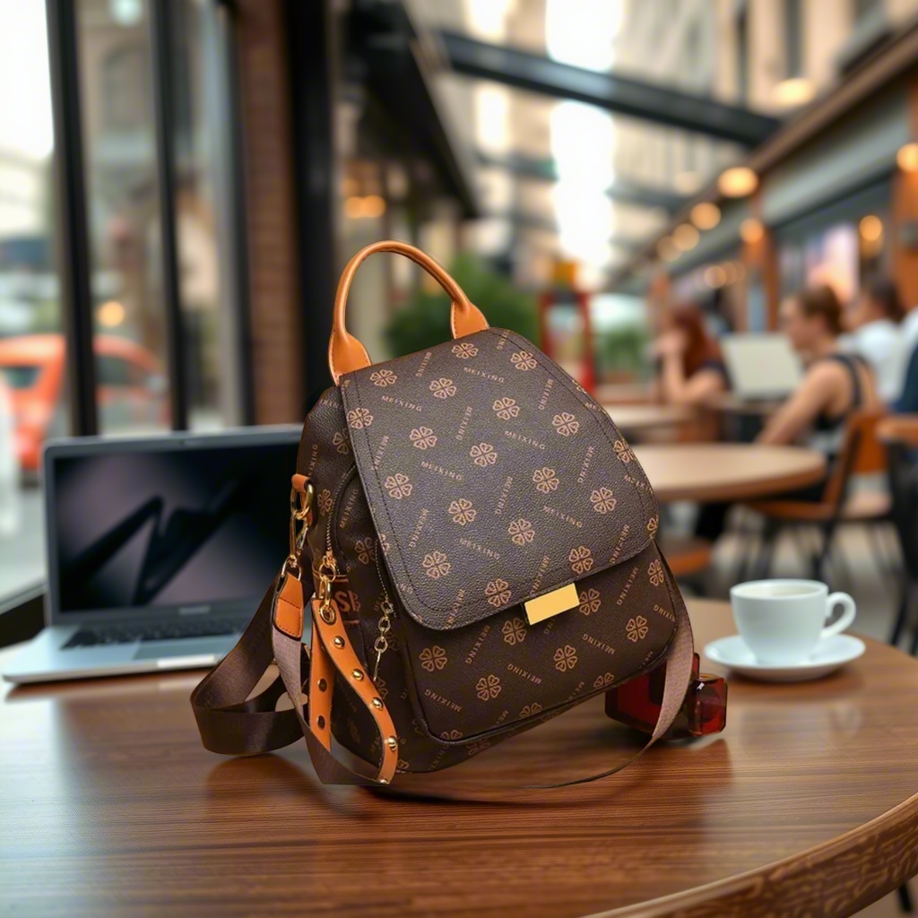 حقيبة ظهر نسائية مطبوعة بتصميم - مراجعة Leather Backpack Vintage وسعره