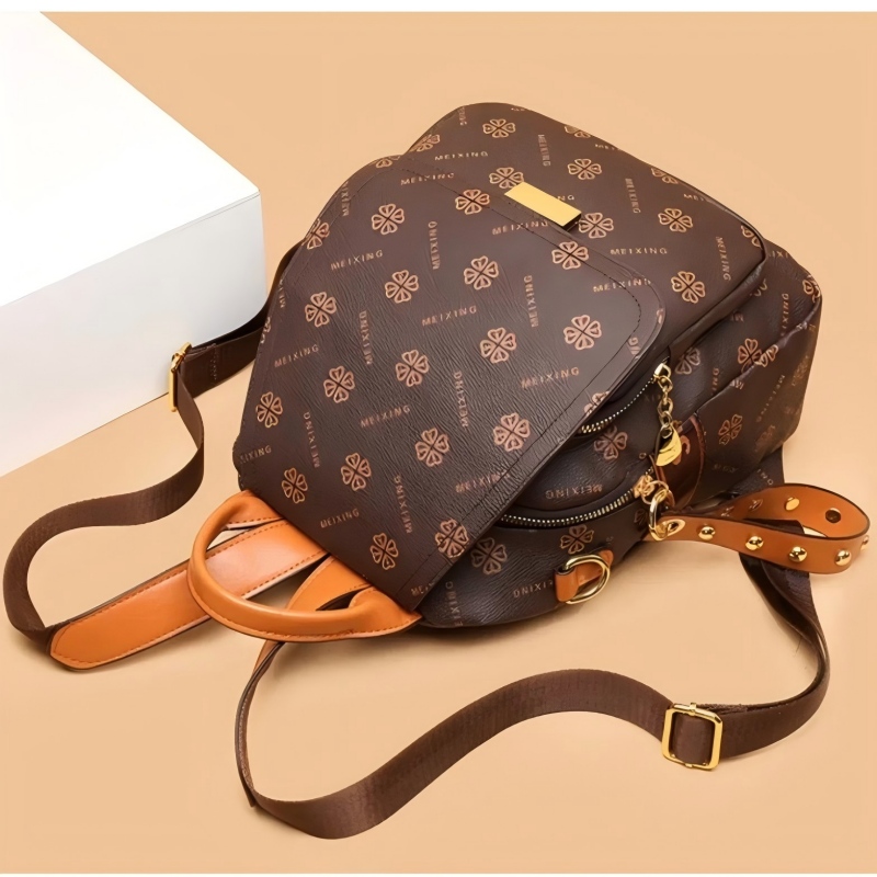 حقيبة ظهر نسائية مطبوعة بتصميم - مراجعة Leather Backpack Vintage وسعره