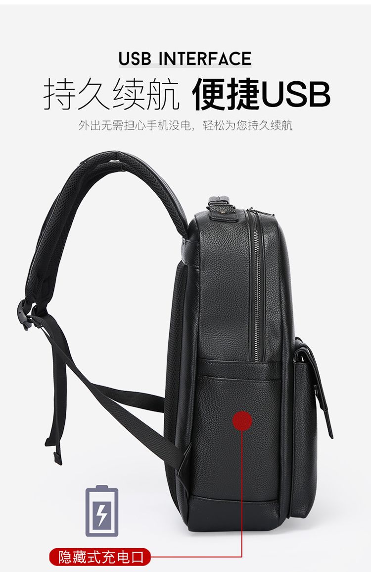 حقيبة ظهر جلدية فاخرة للرجال م - مراجعة Laptop Backpack 15.6 وسعره